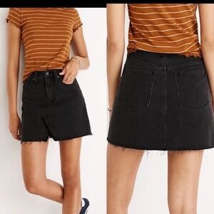 Madewell Rigid Denim A-Line Mini Skirt in Colfax Wash